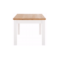 mesa 160x90 de jantar em madeira acabamento com toque acetinado em cera natural e branco lavado | Coleção England 